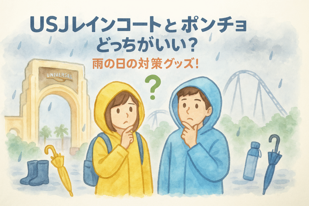 USJレインコートとポンチョどっちがいい?雨の日の対策グッズ!