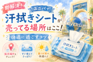 【即解決】ユニバで汗拭きシートが売ってる場所はここ！快適に過ごすコツ