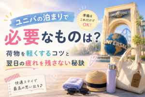 ユニバの泊まりで必要なものは？荷物を軽くするコツと翌日の疲れを残さない秘訣を伝授